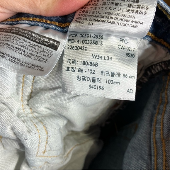 Levi’s 501 jeans red tab men’s size 34 x 34 button fly casual trendy - Picture 7 of 8